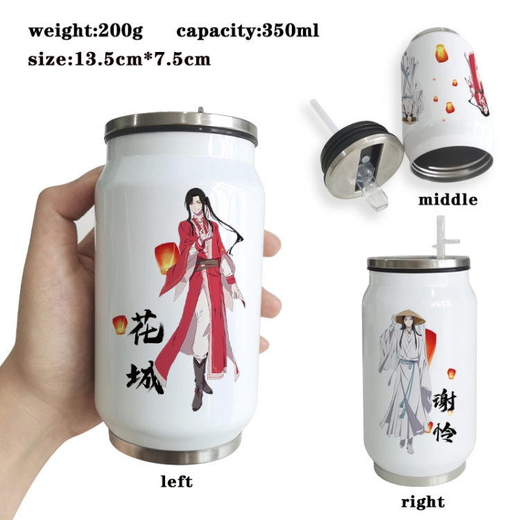 Heaven Official's Blessing Anime Printed Stainless Steel Insulated Cup Straw Water Cup 350ML