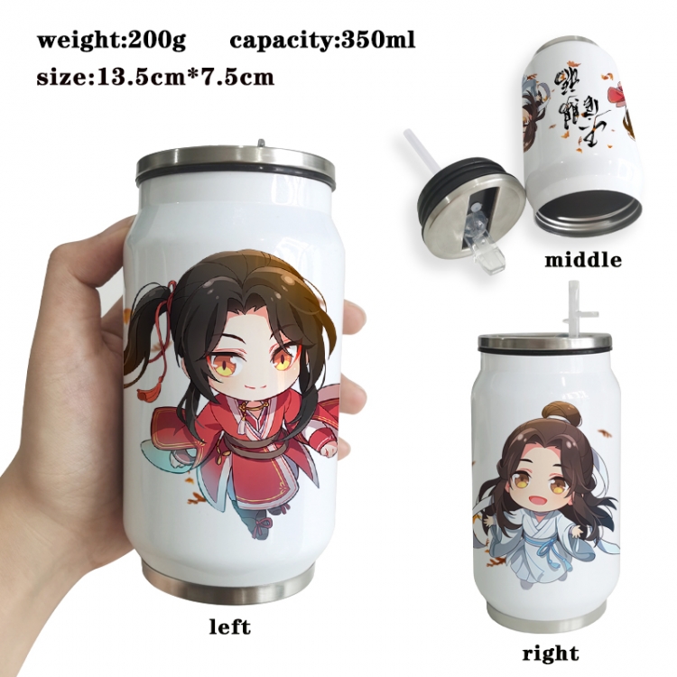 Heaven Official's Blessing Anime Printed Stainless Steel Insulated Cup Straw Water Cup 350ML