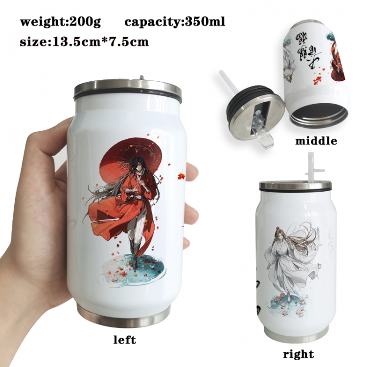 Heaven Official's Blessing Anime Printed Stainless Steel Insulated Cup Straw Water Cup 350ML