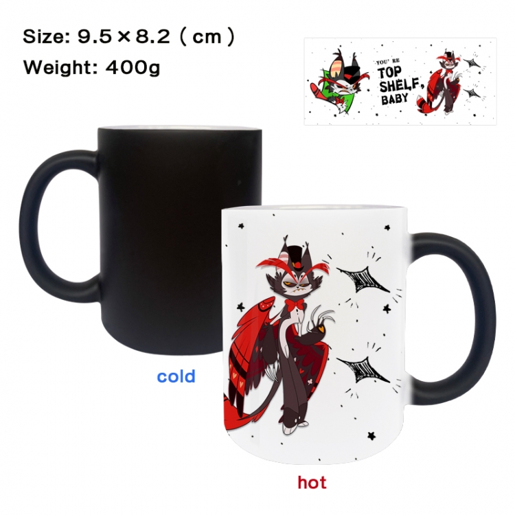 Hazbin Hotel Anime peripherals color changing ceramic cup tea cup mug 9.5X8.2cm