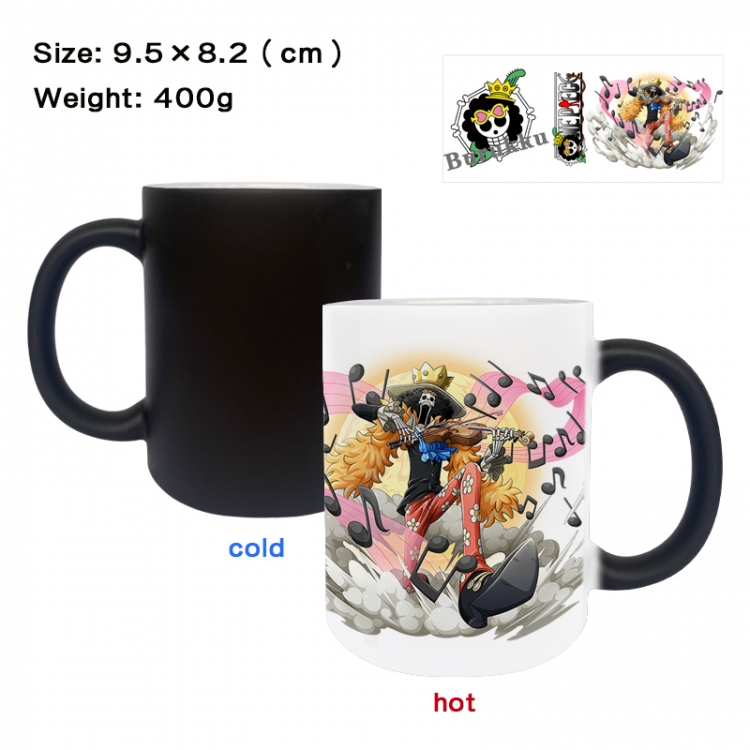 One Piece Anime peripherals color changing ceramic cup tea cup mug 9.5X8.2cm