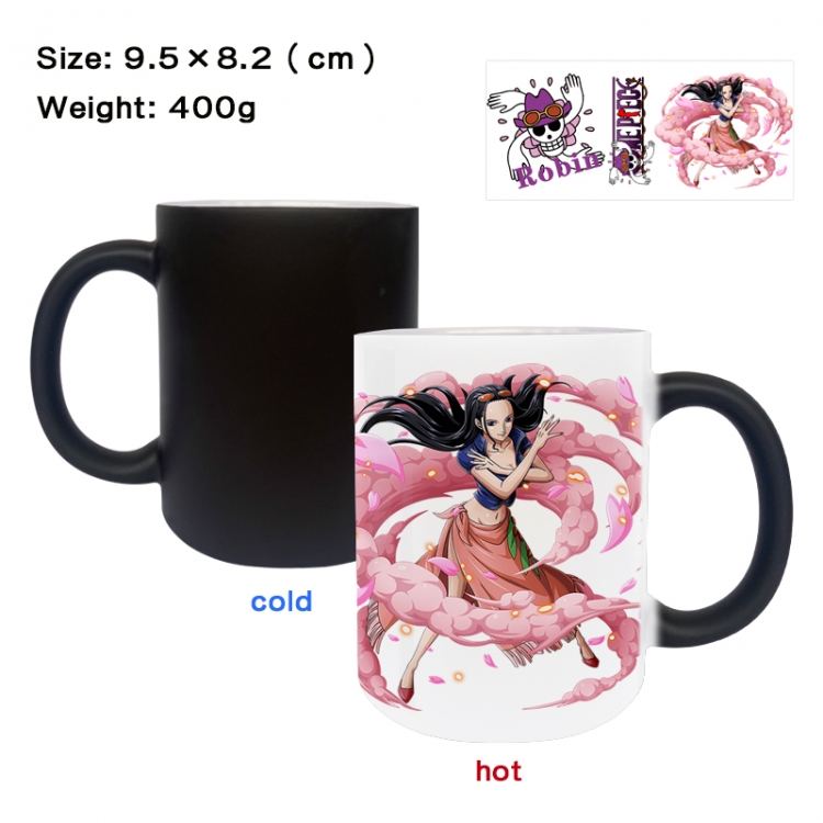 One Piece Anime peripherals color changing ceramic cup tea cup mug 9.5X8.2cm