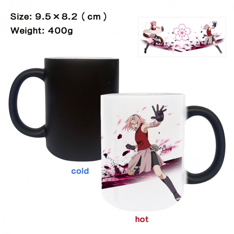 Naruto Anime peripherals color changing ceramic cup tea cup mug 9.5X8.2cm