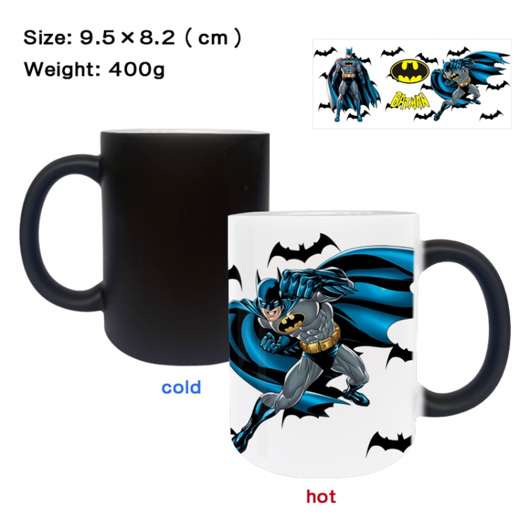 Batman Anime peripherals color changing ceramic cup tea cup mug 9.5X8.2cm