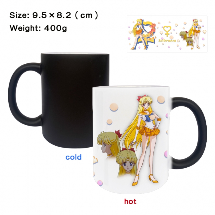 sailormoon Anime peripherals color changing ceramic cup tea cup mug 9.5X8.2cm