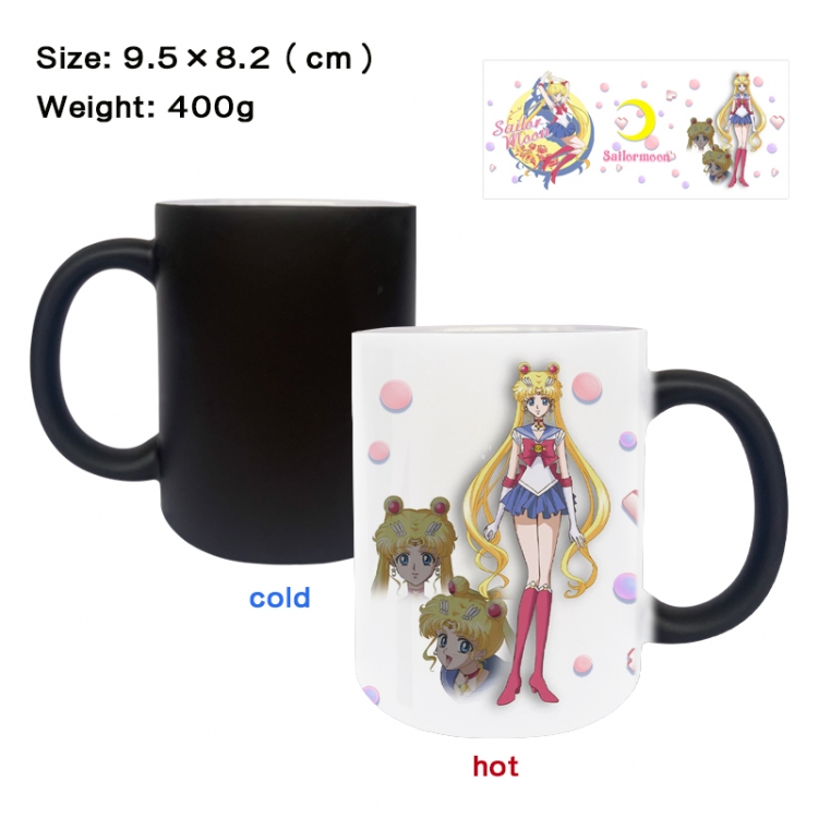 sailormoon Anime peripherals color changing ceramic cup tea cup mug 9.5X8.2cm