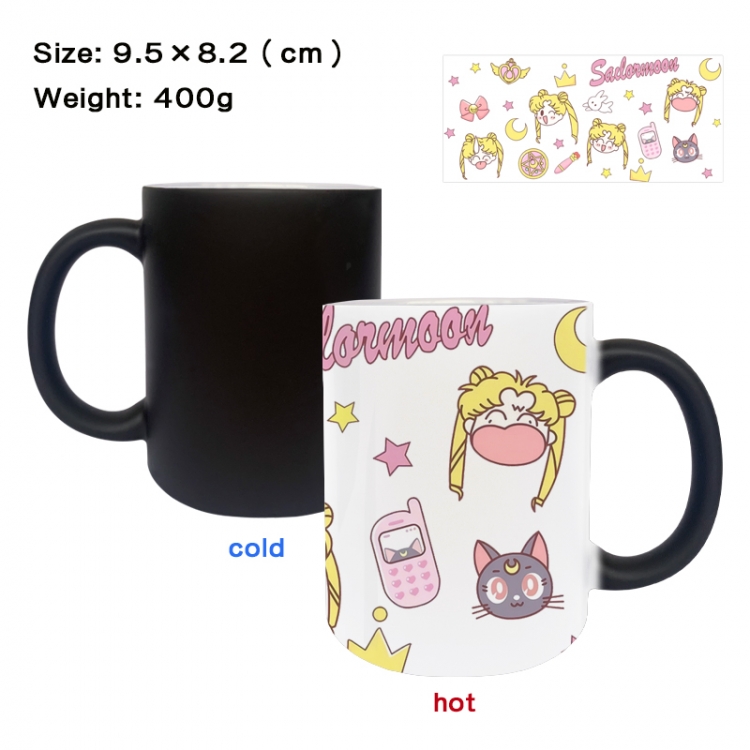 sailormoon Anime peripherals color changing ceramic cup tea cup mug 9.5X8.2cm