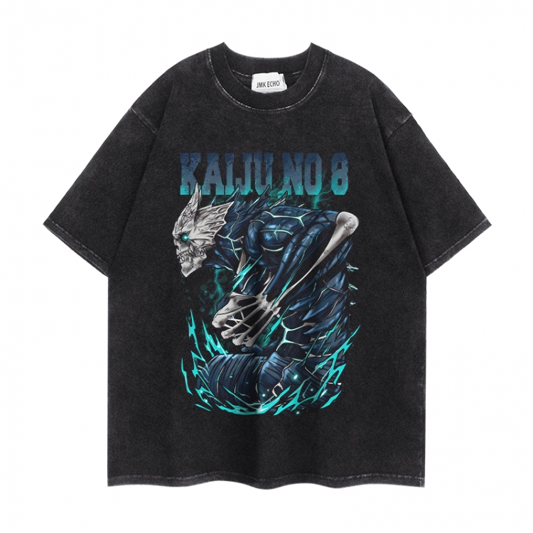 KAIJU NUMBER EIGHT Anime peripheral washed short sleeved T-shirt 280g from S to 4XL