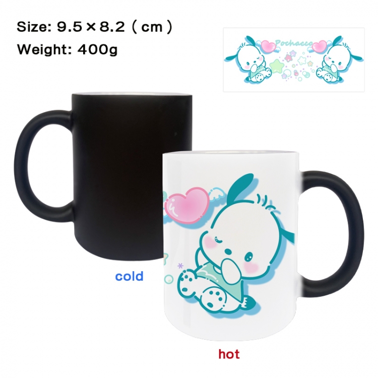 sanrio Anime peripherals color changing ceramic cup tea cup mug 9.5X8.2cm