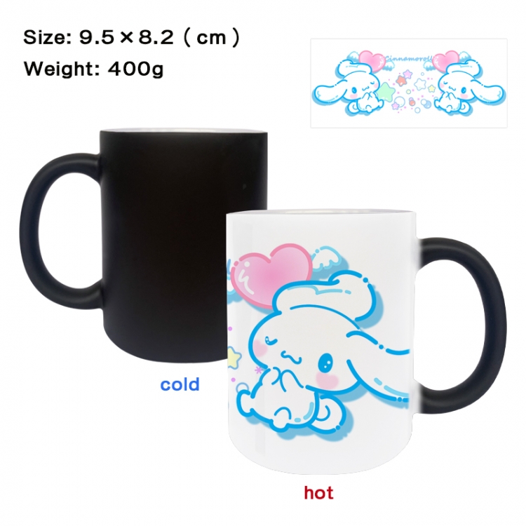 sanrio Anime peripherals color changing ceramic cup tea cup mug 9.5X8.2cm