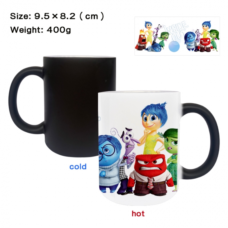 Inside Out Anime peripherals color changing ceramic cup tea cup mug 9.5X8.2cm