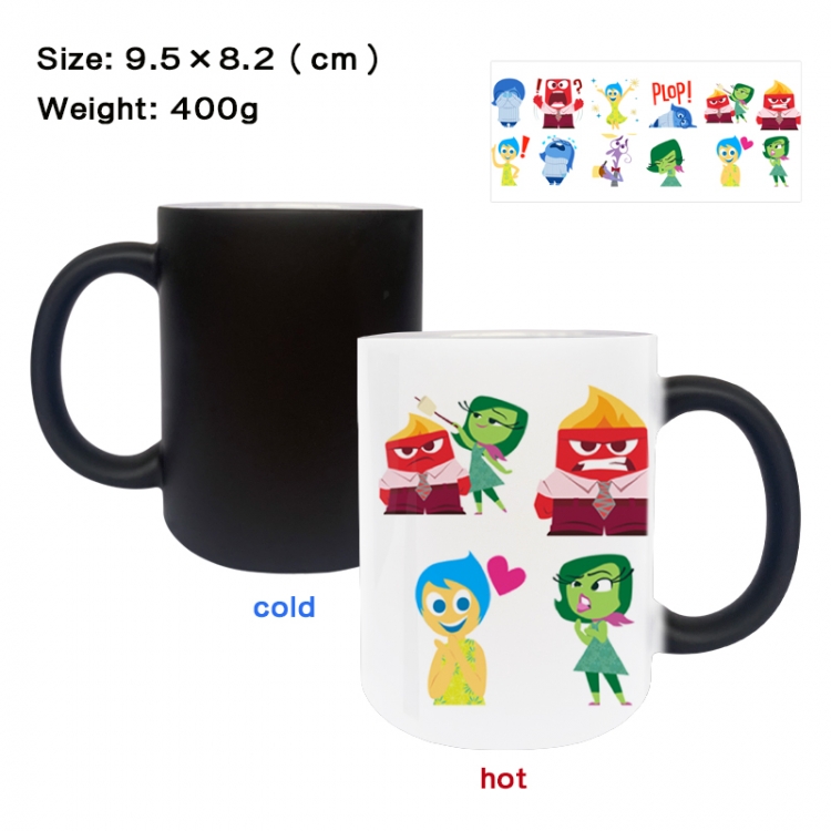 Inside Out Anime peripherals color changing ceramic cup tea cup mug 9.5X8.2cm