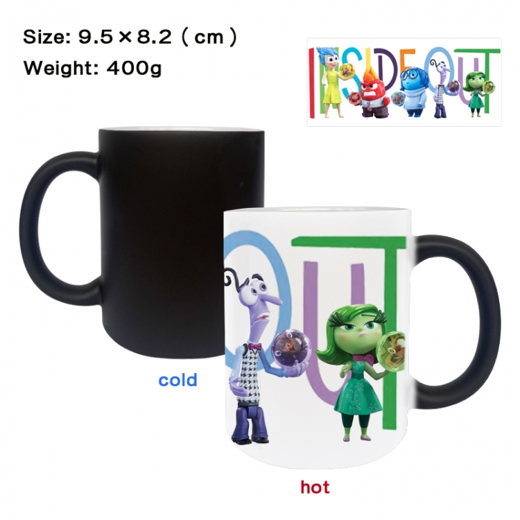 Inside Out Anime peripherals color changing ceramic cup tea cup mug 9.5X8.2cm