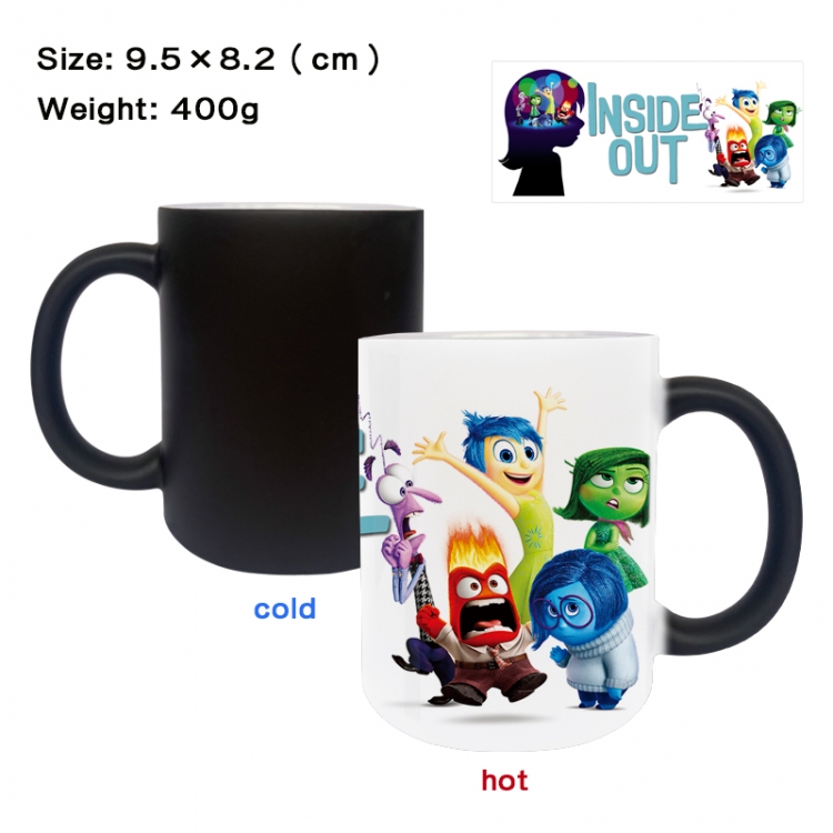 Inside Out Anime peripherals color changing ceramic cup tea cup mug 9.5X8.2cm