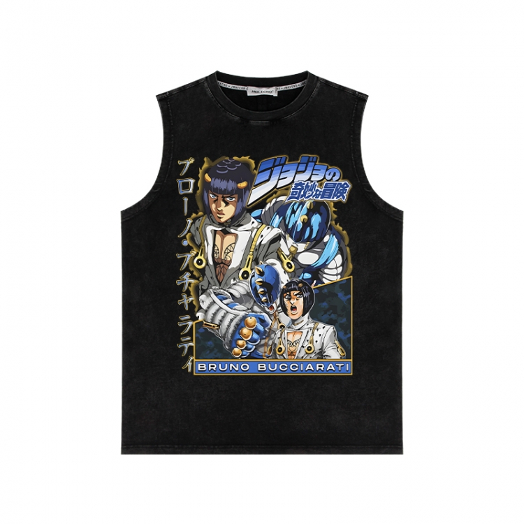 JoJos Bizarre Adventure Anime peripheral washed vest direct spray process 290g from S to 2XL