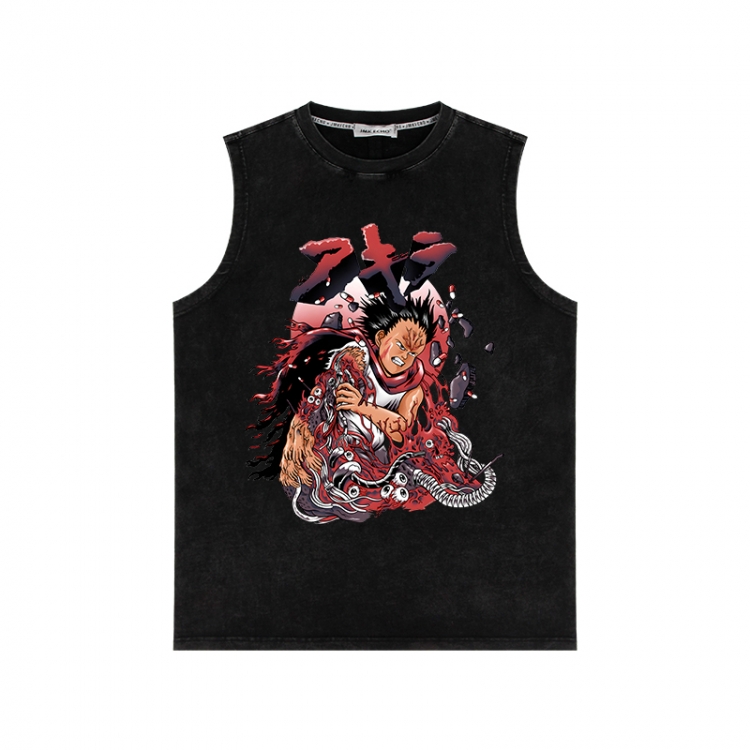 Akira Anime peripheral washed vest direct spray process 290g from S to 2XL