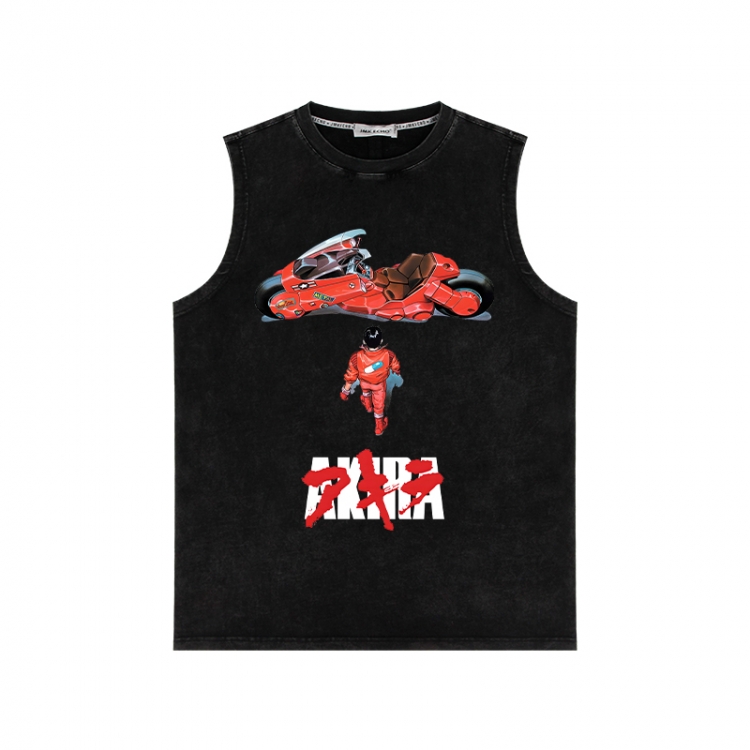 Akira Anime peripheral washed vest direct spray process 290g from S to 2XL