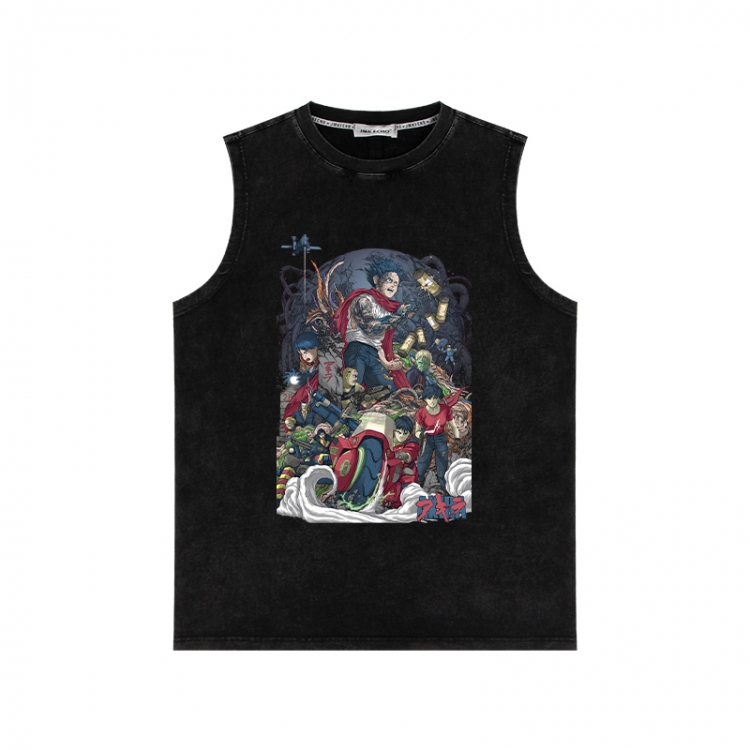 Akira Anime peripheral washed vest direct spray process 290g from S to 2XL