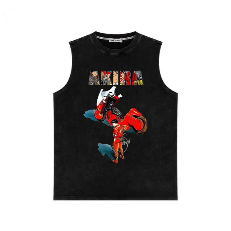 Akira Anime peripheral washed vest direct spray process 290g from S to 2XL