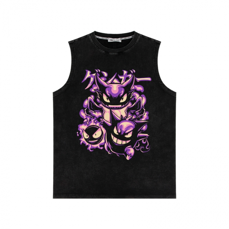 Pokemon Anime peripheral washed vest direct spray process 290g from S to 2XL