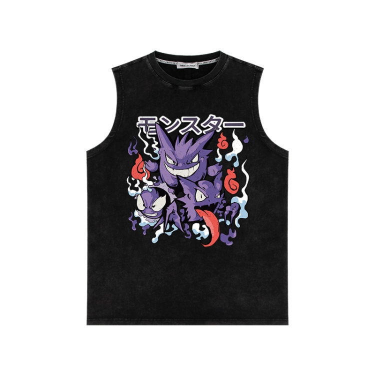 Pokemon Anime peripheral washed vest direct spray process 290g from S to 2XL