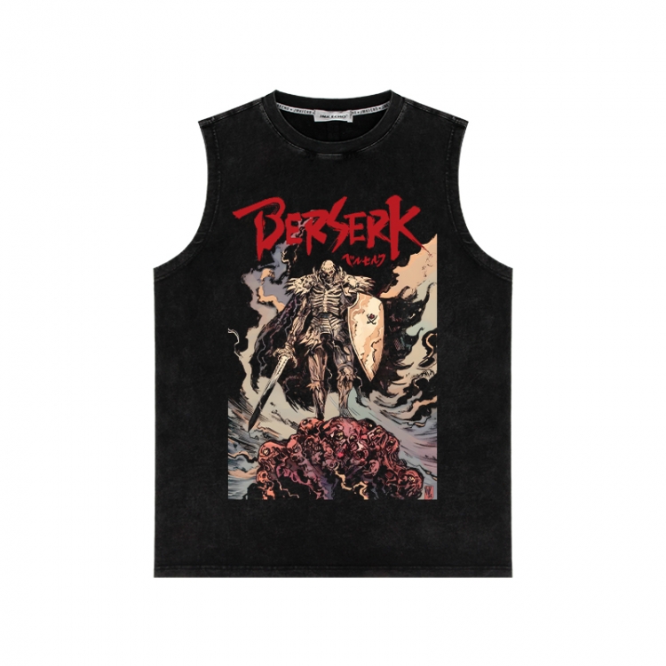 Berserk Anime peripheral washed vest direct spray process 290g from S to 2XL