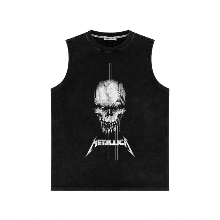 Metallic Anime peripheral washed vest direct spray process 290g from S to 2XL