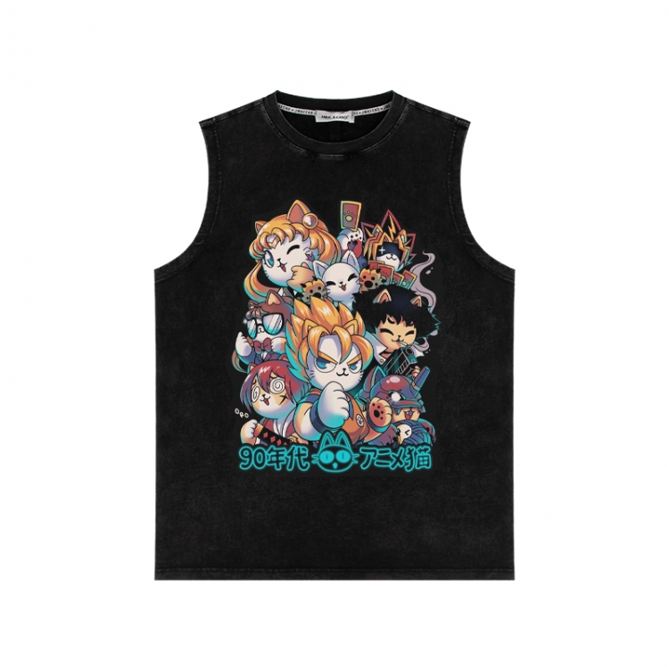 Pokemon Anime peripheral washed vest direct spray process 290g from S to 2XL