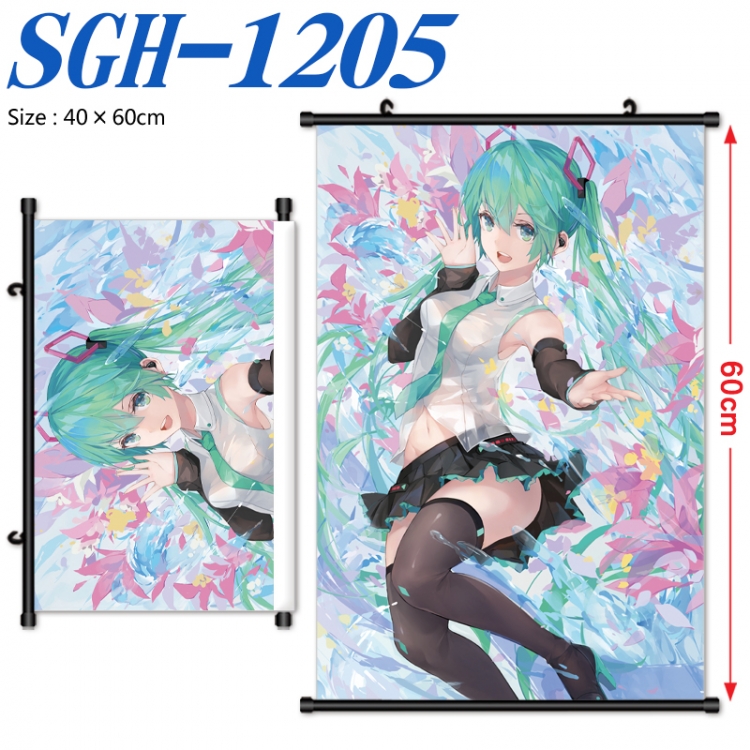 Hatsune Miku Anime digital printed pole style hanging picture Wall Scroll 40x60cm SGH-1205