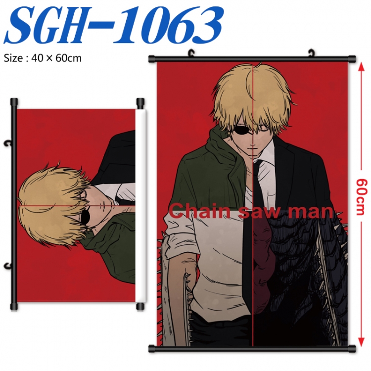 Chainsaw man Anime digital printed pole style hanging picture Wall Scroll 40x60cm SGH-1063