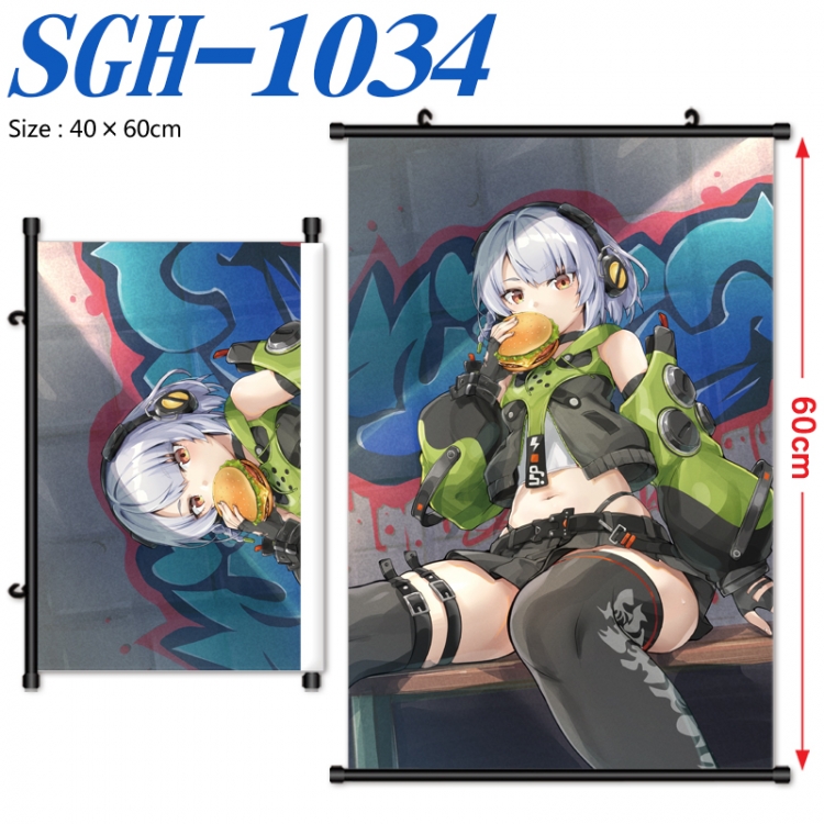 Zenless Zone Zero Anime digital printed pole style hanging picture Wall Scroll 40x60cm SGH-1034