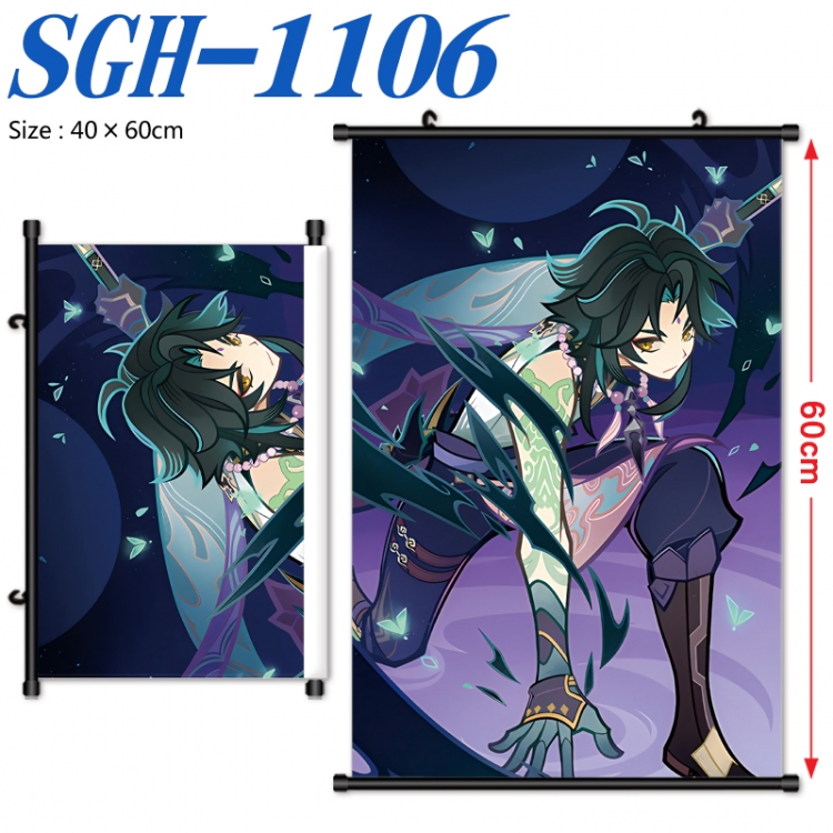 Genshin Impact Anime digital printed pole style hanging picture Wall Scroll 40x60cm SGH-1106