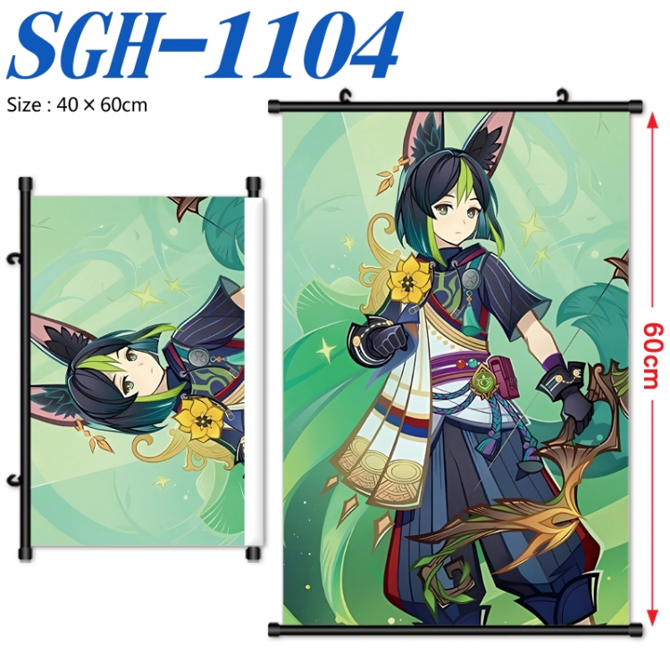 Genshin Impact Anime digital printed pole style hanging picture Wall Scroll 40x60cm SGH-1104