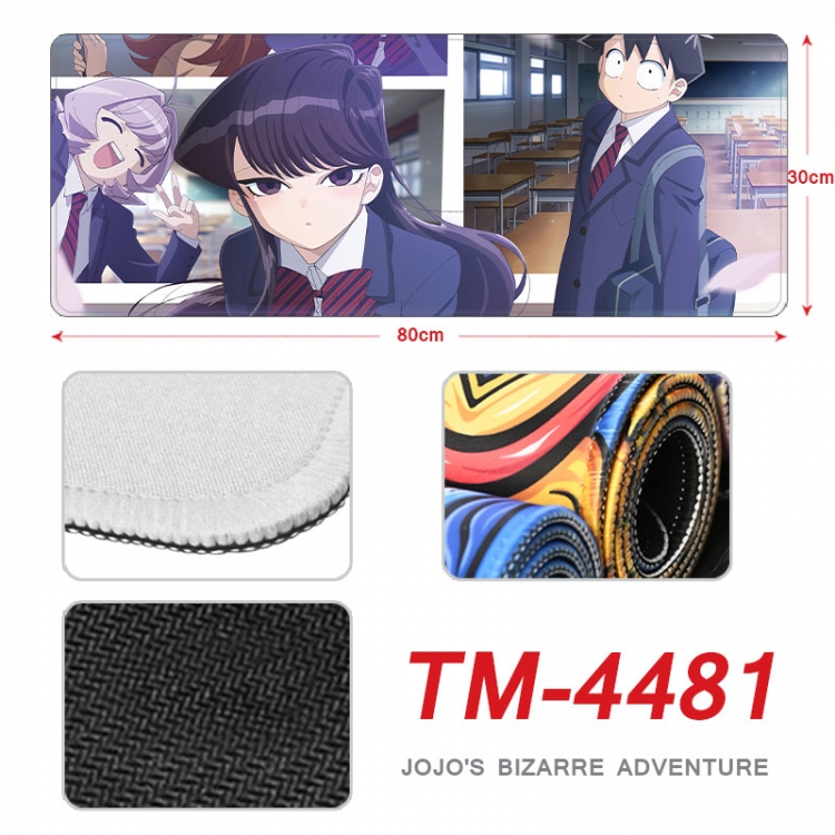 Komi-san wa, Komyushou Desu Anime peripheral new lock edge mouse pad 80X30cm  