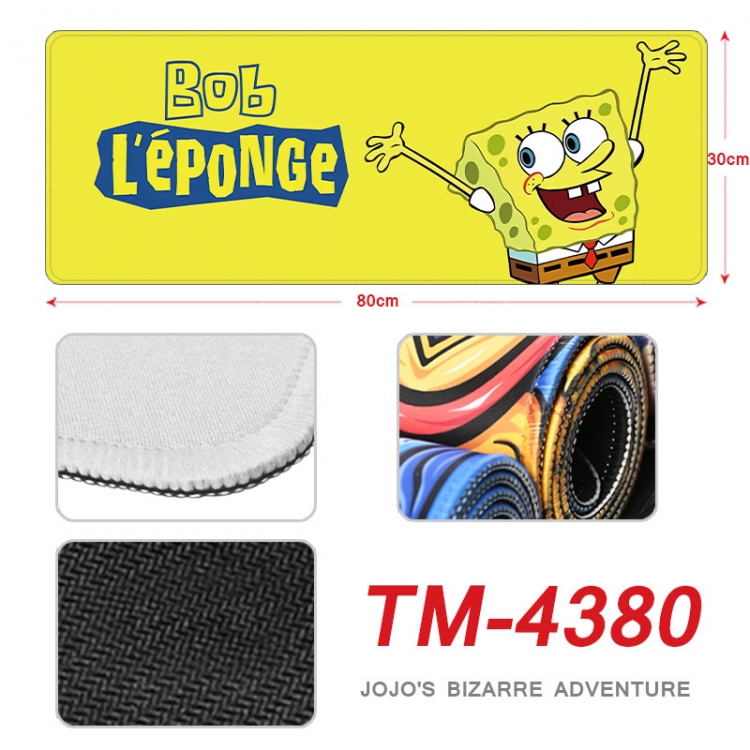 SpongeBob Anime peripheral new lock edge mouse pad 80X30cm  tm-4380