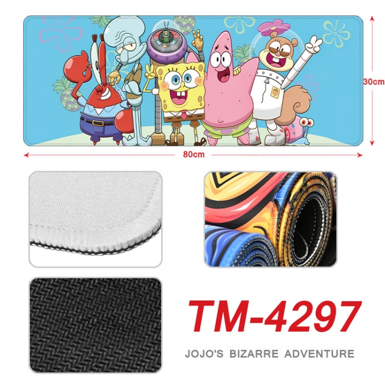 SpongeBob Anime peripheral new lock edge mouse pad 80X30cm  tm-4297