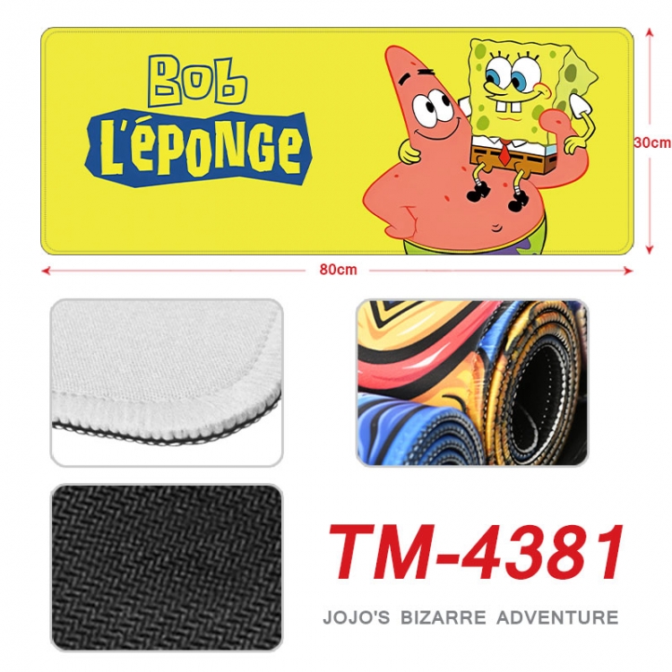 SpongeBob Anime peripheral new lock edge mouse pad 80X30cm tm-4381