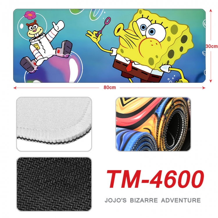 SpongeBob Anime peripheral new lock edge mouse pad 80X30cm  tm-4600