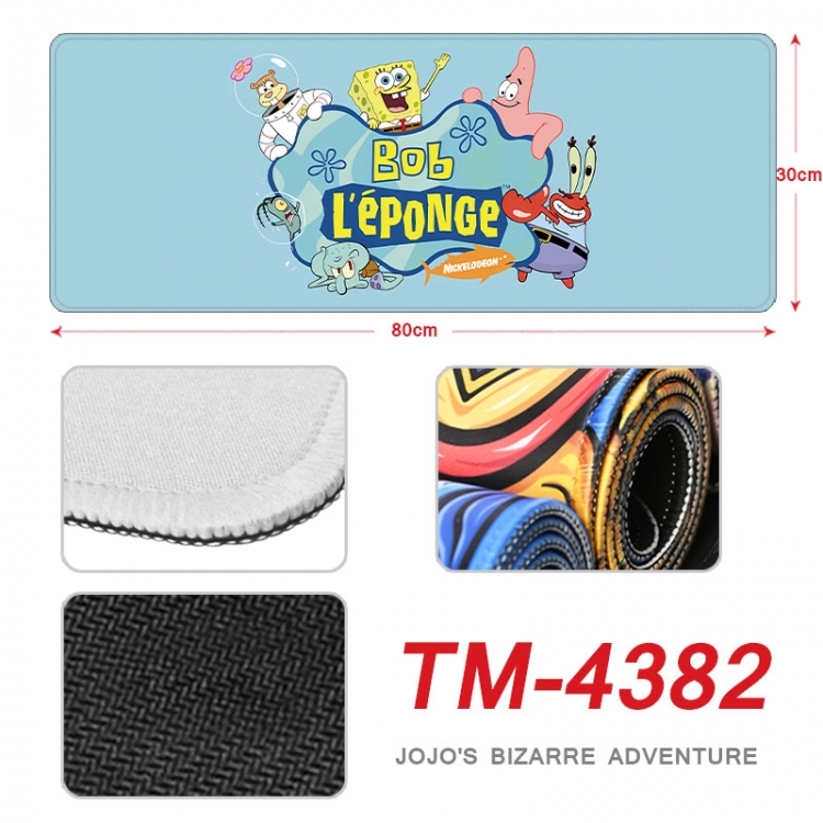 SpongeBob Anime peripheral new lock edge mouse pad 80X30cm  tm-4382