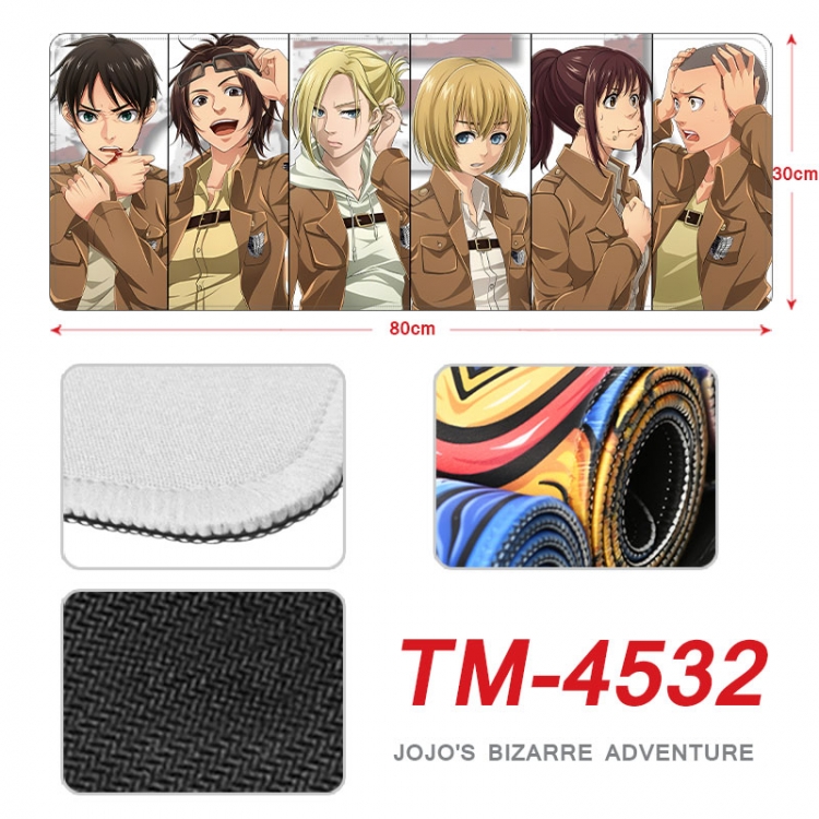 Shingeki no Kyojin Anime peripheral new lock edge mouse pad 80X30cm  