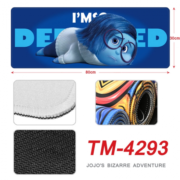 Inside Out Anime peripheral new lock edge mouse pad 80X30cm   tm-4293