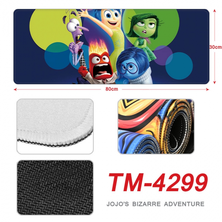 Inside Out Anime peripheral new lock edge mouse pad 80X30cm tm-4299