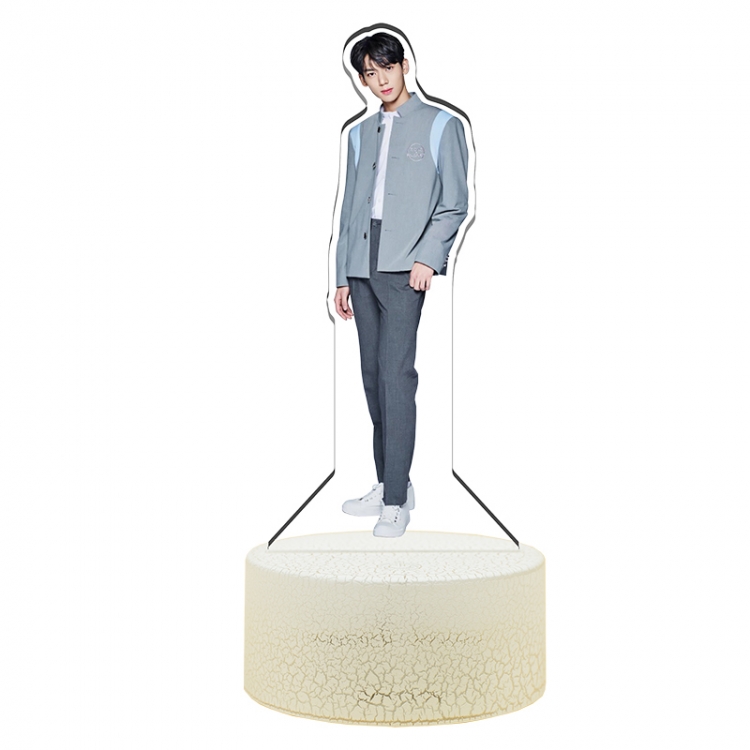 South Korean boy band ZB1 Acrylic Night Light 16 Color-changing USB Interface Box Set 19X7X4CM white base