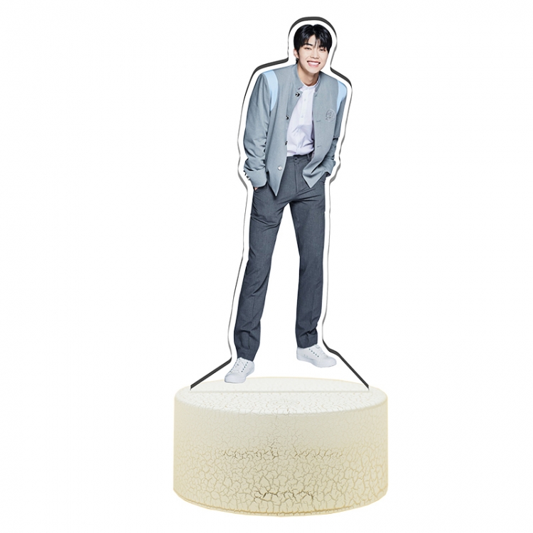 South Korean boy band ZB1 Acrylic Night Light 16 Color-changing USB Interface Box Set 19X7X4CM white base