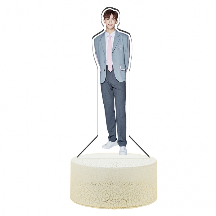 South Korean boy band ZB1 Acrylic Night Light 16 Color-changing USB Interface Box Set 19X7X4CM white base