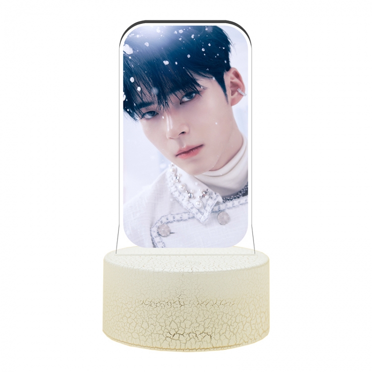 South Korean boy band ZB1 Acrylic Night Light 16 Color-changing USB Interface Box Set 19X7X4CM white base