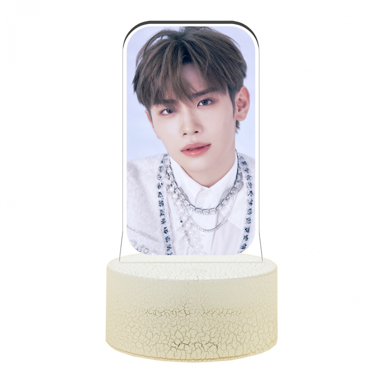 South Korean boy band ZB1 Acrylic Night Light 16 Color-changing USB Interface Box Set 19X7X4CM white base