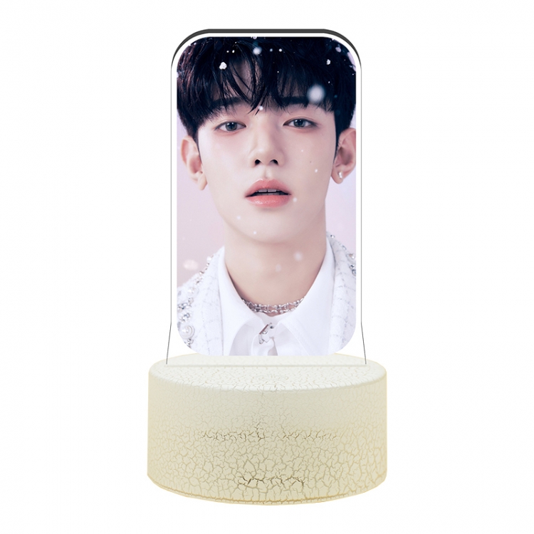 South Korean boy band ZB1 Acrylic Night Light 16 Color-changing USB Interface Box Set 19X7X4CM white base