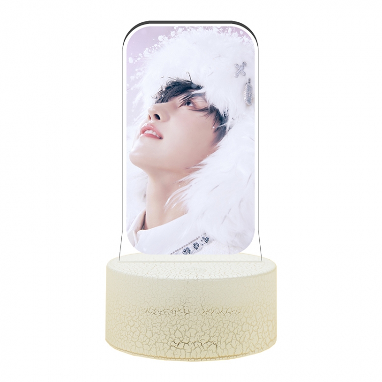 South Korean boy band ZB1 Acrylic Night Light 16 Color-changing USB Interface Box Set 19X7X4CM white base