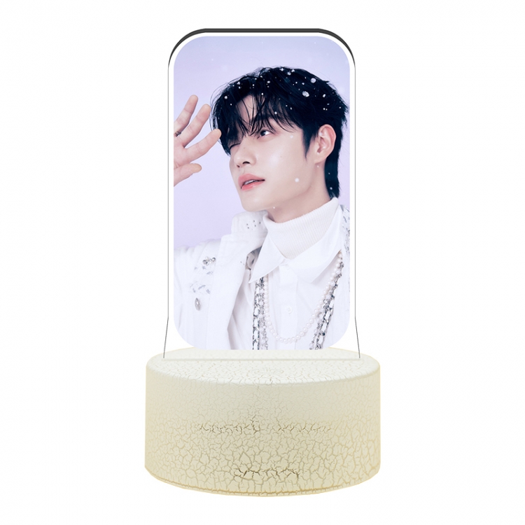 South Korean boy band ZB1 Acrylic Night Light 16 Color-changing USB Interface Box Set 19X7X4CM white base